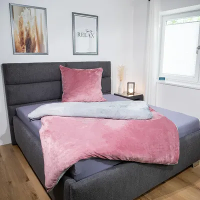 Produktbild von Vinnemeier Wendebettwäsche Cashmere Touch 155 x 220 cm rosa extra weich und warm