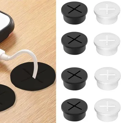 Zdjęcie produktu dla Organizer na kable – 8-częściowy – elastyczny – silikonowy