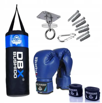 Produktbild von DBX BUSHIDO JuniorSet-Blue Boxset für Kinder Training mit Handschuhen