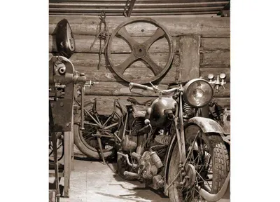 Zdjęcie produktu dla Fototapeta Dimex MS-3-0319 Vintage garáž 225 x 250 cm