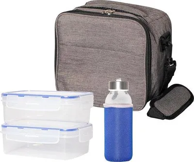 Image de Boîte à lunch isotherme étanche grise de 35 litres