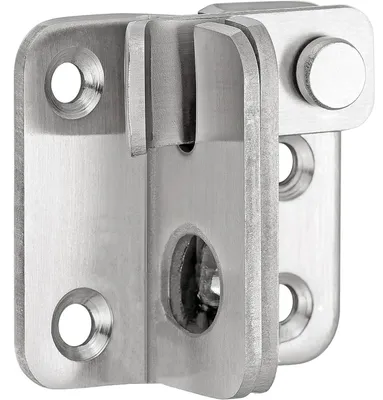 Produktbild von Türriegel aus Edelstahl, abschließbar, Klappriegel, Torriegel, Sicherheitsriegel, Schiebetürriegel, Fensterriegel, Türschloss (Silber – Rechtsdrehend, L 62 * 56 mm)