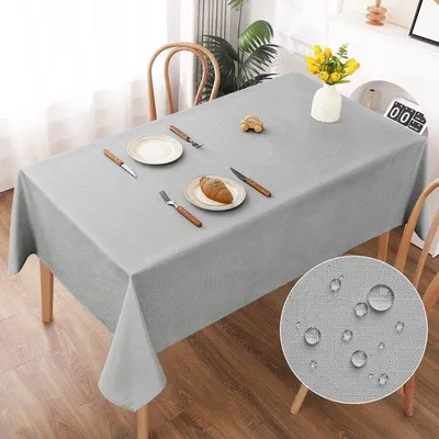 Obrázek produktu pro Vodoodpudivá ubrusová plachta 140 x 220 cm, šedá, polyester