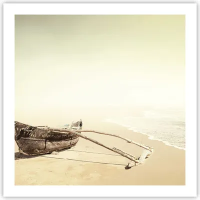 Produktbild von Poster - Poster ohne Rahmen - £ódŸ Wrack Meer - 60x60 cm - Wand Bild - Wanddeko - Wandbilder - Kunstposter - Wandposter - Bilder - Kunstdruck - Wanddekoration - Wandbild - P2XAC60x60-5123