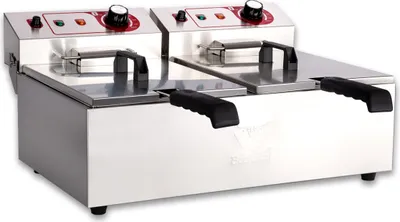 Produktbild von Beeketal Gastronomie Friteuse Fritteuse 230V, Fritteuse BTF/BWF:BTF20a - 9 + 9 L ohne Ablaufhahn