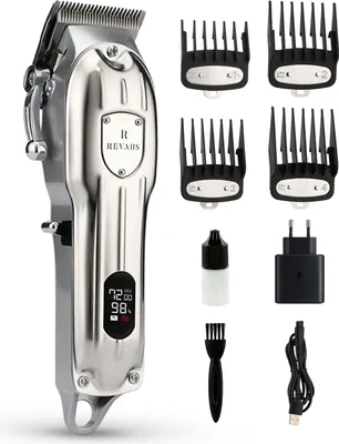 Produktbild von Revahs Clipper Two – Profi Haarschneidemaschine kabellos mit Keramikklingen, Barttrimmer & Herren Rasierer, leise & wiederaufladbar, für präzisen Haar