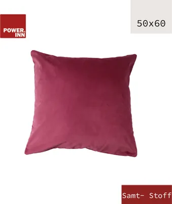 Produktbild von POWER INN Kissenbezug | 50x60cm | Pink | Samtstoff | Kissenhülle | Waschbar bei 30°C