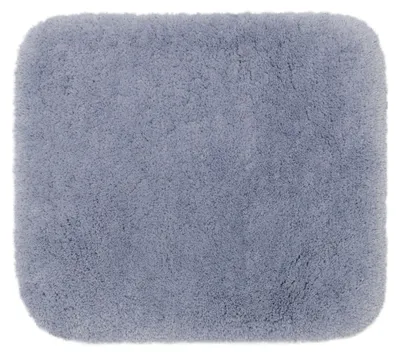 Produktbild von GÖZZE Deluxe extra weicher Hochflor Badteppich rutschfester Mikrofaser-Badvorleger Silber 50 x 45 cm