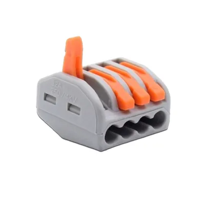 Productafbeelding van Lasklemmen 4-voudig 0.08-4.0mm² - Grijs - 5 stuks