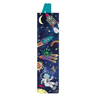 Produktbild von MOSES Lesezeichen mit Gummiband Space leuchtet im dunkeln