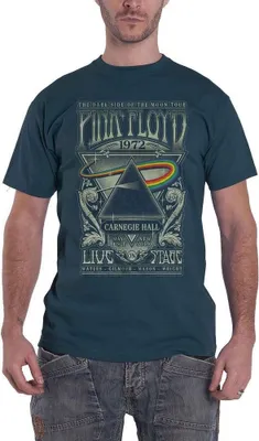 Image de Pink Floyd - T-shirt homme/femme unie "Carnegie Hall" RO4223 (M) (Bleu jean)