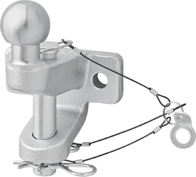 Produktbild von Anhängerkupplungskugel Ø50mm D21 3 5t silber für Zugmaul Maulkupplung mit Befestigungsbolzen