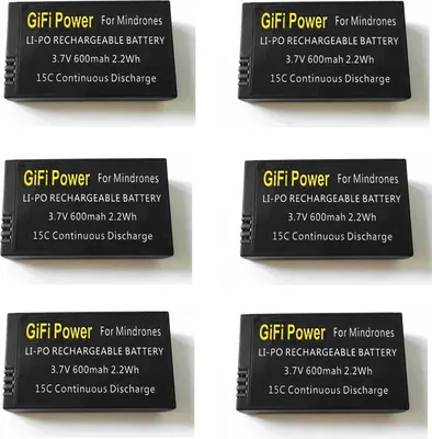 Image de pack de 6 batteries LiPo 3.7V 15C 600mAh pour Parrot MiniDrone Rolling Spider Jumping Sumo
