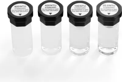 Zdjęcie produktu dla Zestaw Roztworów Kalibracyjnych Vevor 20 100 400 800 Ntu 4X20Ml