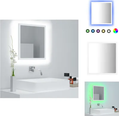 Obrázok produktu pre vidaXL LED kúpeľňové zrkadlo biele 40x8,5x37 cm akrylové - Kúpeľňové doplnky