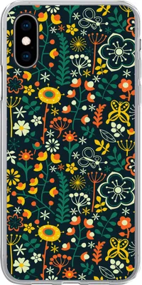 Produktbild von MuchoWow® Handyhülle Schutzhülle Hülle für Telefoonhoesje iPhone X Mädchen - Schmetterling - Pflanzen - Muster - Mädchen - Kinder - Mädchen Silikon Softcase Handy Hülle - Handyhülle