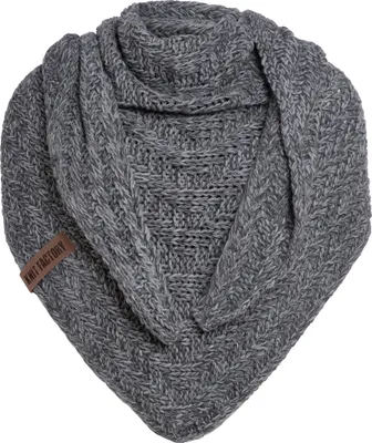 Produktbild von Knit Factory Sally Dreiecksschal - Anthrazit/Grau - 220x85 cm