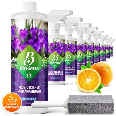 Produktbild von Baviette Sanitärreiniger Konzentrat 500 ml – mit Mikroorganismen für Bad, WC & Sanitärbereiche