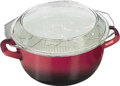 Productafbeelding van Friteuse Ibili-Volcan, geëmailde staal, 24x12,5 cm, rood