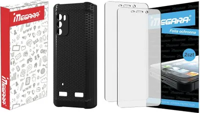Produktbild von Folia do HAMMER IRON 4 - 5.45" ochronna + ETUI silikonowe czarne TPU