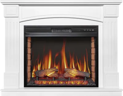Immagine prodotto di ArtiFlame Camino elettrico da appoggio con funzione riscaldante BOSTON AF28S LED, 12 livelli di riscaldamento, timer, effetto fiamma realistico, 3 livelli di luminosità, telecomando, bianco