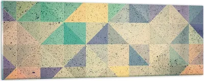 Produktbild von Bilder auf glas - Einteilig - Abstraktion Dreieck Muster - 90x30cm - Glasbilder - Wandbilder - Bilder - zum Aufhängen bereit - Wanddekoration aus Glas - Glas Bilder - Wandbild auf Glas - GAB90x30-4287