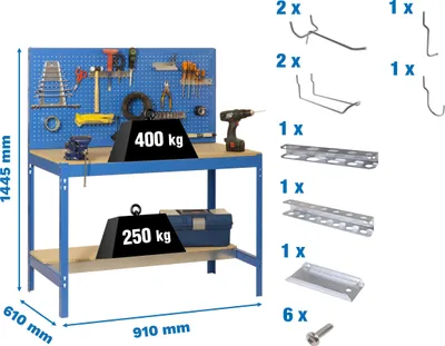 Produktbild von Bankpaket ohne Parafuses PACK SIMONWORK BT2 900 BLUE/MAD+ 9ACCS