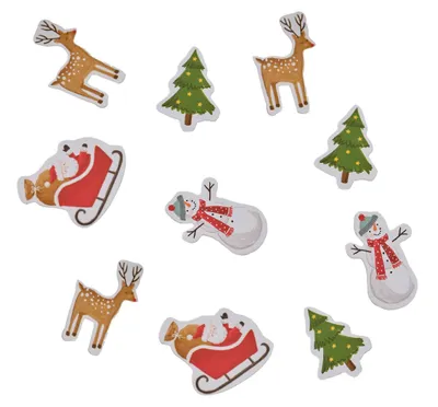Produktbild von Weihnachtsfiguren Tischkonfetti-Set mehrfarbig