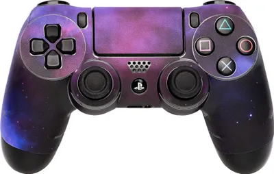 Produktbild von Galaxy Violet für PS4 Controller-Skin - Stylisches Skin für deinen DualShock 4 Controller, einfach anzubringen und rückstandsfrei entfernbar