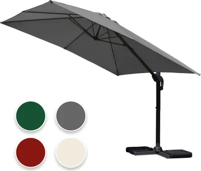 Produktbild von Aopunly Sonnenschirm Ampelschirm Ø3m drehbar,neigbar,360° Rotation,Marktschirm,Grau