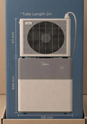 Produktbild von Midea PortaSplit Klimaanlage | 12.000 BTU | 3,5 kW | Kühlen & Heizen ️