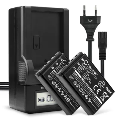 Produktbild von CELLONIC 2x Akku für Kamera Kompatibel mit Kodak Easyshare DX6490, Easyshare DX7590, Easyshare DX7630, KLIC-5001 - (1400mAh, 3.7V) + Ladegerät