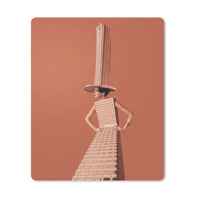 Produktbild von MuchoWow® Mauspad Mousepad Frau - Stadt - Jahrgang 19x23 cm - Mousepads - Maus Mat - Pad - Mausunterlage - Mauspads - Spielen