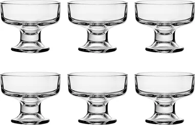 Obrázok produktu pre Sada sklenených pohárov na zmrzlinu - Mini dezertné misky - 6 kusov - Transparentné - Sklo - 189 ml