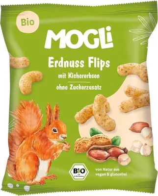 CHRUPKI O SMAKU ORZESZKÓW ZIEMNYCH BIO 30 g - MOGLI