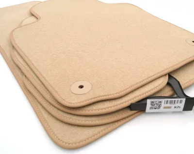 Produktbild von Fußmatten passend für VW Passat 3C B6 B7 CC Autoteppich Matten Velours 4-teilig Beige NEU