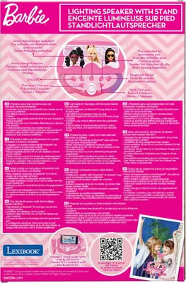 Image de Microphone sur pied Enceinte Bluetooth Barbie