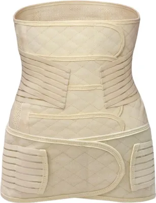 Produktbild von Postpartum-Abdominalband Zwei-teilig, Verstellbar, Atmungsaktiv, Elastisch, Für Schlankheitsunterstützung Und Beckenbodenreparatur, Hautfarben, Größe M