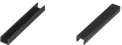 Produktbild von HOLZBRINK Endstück Sockelblende Sockelleiste für Einbauküche 150mm Höhe SCHWARZ Hochglanz - HBK15