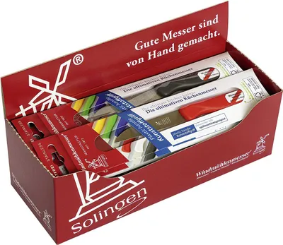 Produktbild von WINDMÜHLEN Gemüsemesser Klassiker rostfrei farbig sortiert 20teilig
