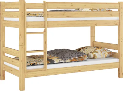 Produktbild von Teilbares Etagenbett Massivholz Kiefer 90x200 Hohes Stockbett Zubehör wählbar V-60.11-09Ni70ohne Zubehör