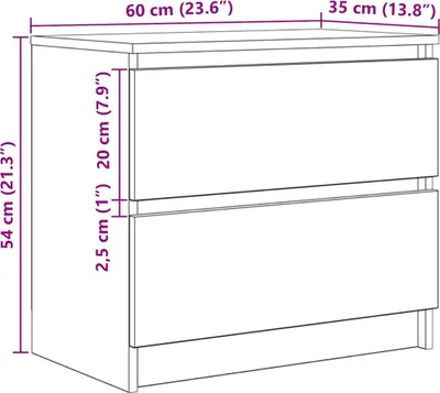 Obrázek produktu pro vidaXL TV skříňka černá 60x35x54 cm materiál na bázi dřeva
