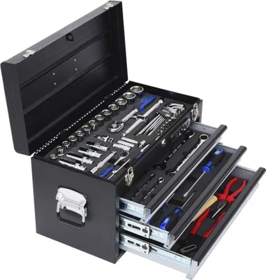 Produktbild von KS Tools 1/4 +1/2  CHROMEplus Universal-Werkzeug-Satz, 99-tlg