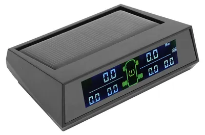 Image de Système de surveillance de la pression des pneus avec écran LCD et 6 capteurs externes, alarme de sécurité, fonctionnement solaire, sans fil, pour voitures, camping-cars, remorques et camions