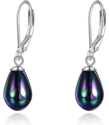 Produktbild von Ohrringe Sterling Silber Hängend mit Perle 8 mm für Damen und Mädchen