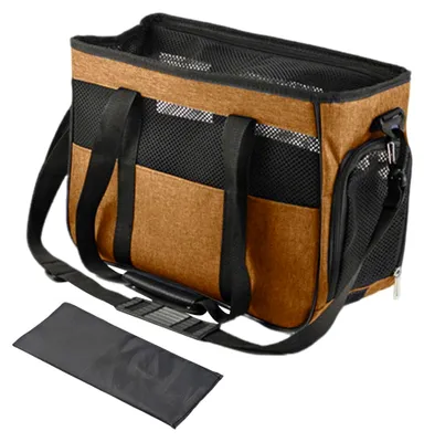 Produktbild von Katzentransporttasche | Tragebeutel mit mehreren Taschen für sichere Transporte - Atmungsaktive Haustiertrage für Urlaub, Camping, Roadtrip und Ausflüge