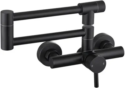 Obrázek produktu pro Azomor Skládací nástěnná baterie s otočným výtokem pro kuchyň a umyvadlo