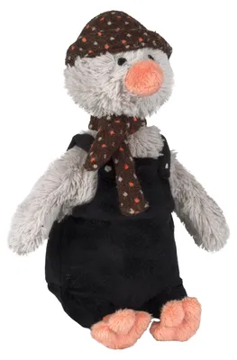 Produktbild von Happy Horse Kuscheltier Pinguin Polar 25cm - schwarz grau - weiches Plüschspielzeug