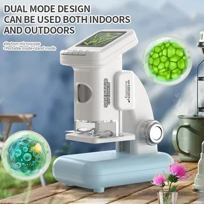 Obrázek produktu pro (Modrý)1200X HD elektronový mikroskop s odnímatelným stojanem, pro děti, studenty a hobbyisty