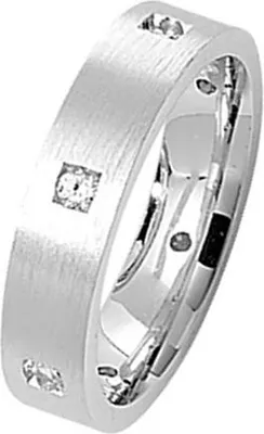Produktbild von 925 Sterling Silber 5mm Soft Court Form Herren/Damen - Trauring/Ehering/Hochzeitsring mit Zirkonia, 61 (19.4); TRS29449RST